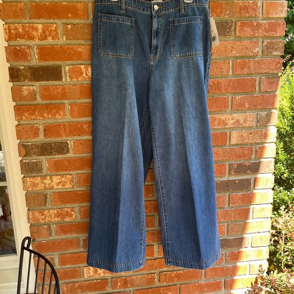 Wonderly Wide Leg Classic Jeans Denim Patch Pockets - Picture 4 of 10